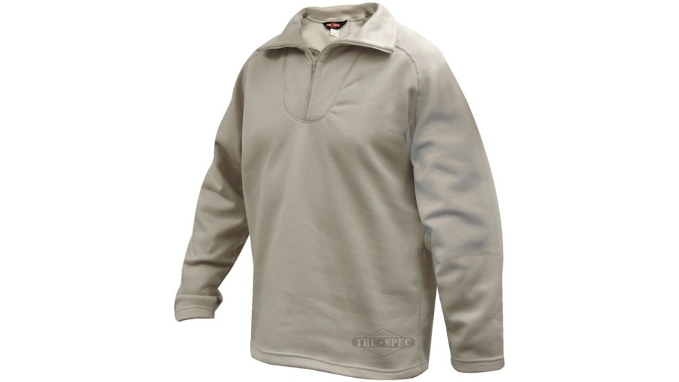 Tru-Spec Zip Top Jacket, Sand Gen-Iii Polypro, S 2780003