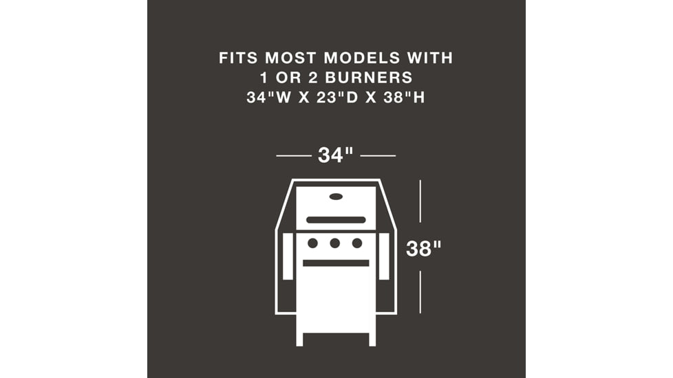 True Guard 34in 2 Burner 600 Denier Rip Stop Grill Cover, 100538797