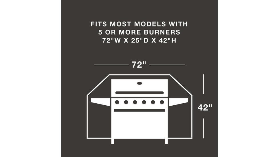 True Guard 72in 5 or More Burner 600 Denier Rip Stop Grill Cover, 100538799