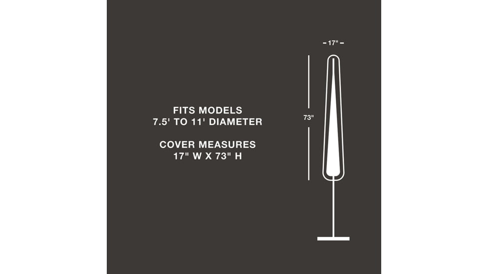 True Guard Patio Umbrella 600 Denier Rip Stop Cover, 100538859