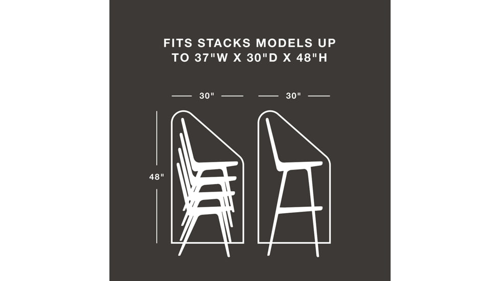 True Guard Stackable Patio Chairs 600 Denier Rip Stop Cover, 100538853