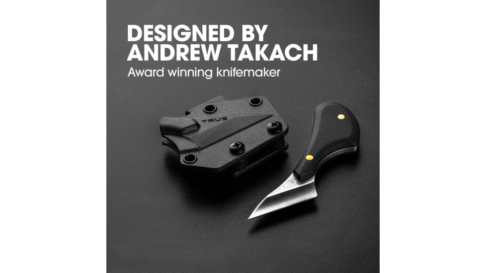 TRUE Mycro Utility Fixed Blade Knife, 1.5in, 8Cr13MoV, G10 Handle, TRU-FXK-1005