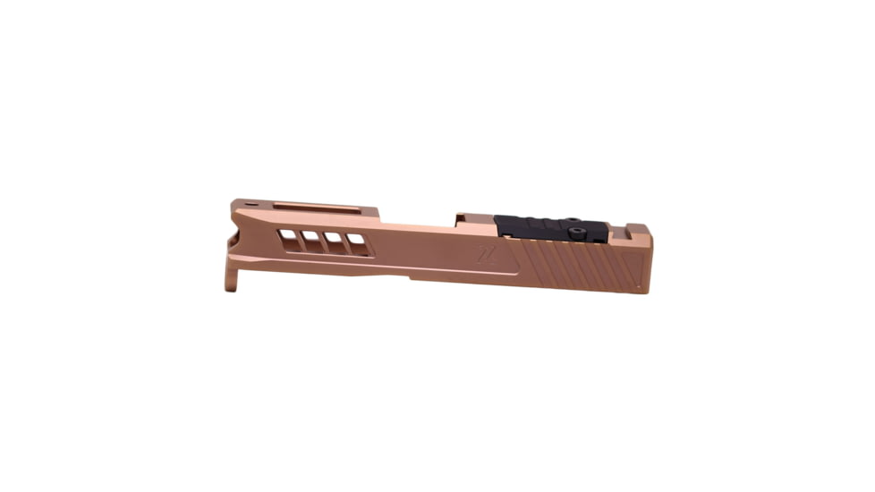 True Precision Axiom Springfield Hellcat 9mm Pistol Slide, RMS Cut &amp; Cover Plate, Copper, TP-SHCS-C-RMS