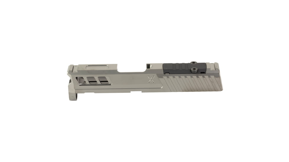 True Precision Axiom Springfield Hellcat 9mm Pistol Slide, RMS Cut &amp; Cover Plate, Stealth Grey, TP-SHCS-A-RMS