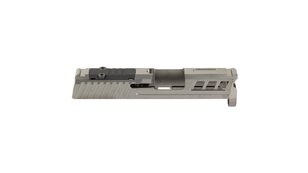 True Precision Axiom Springfield Hellcat 9mm Pistol Slide, RMS Cut &amp; Cover Plate, Stealth Grey, TP-SHCS-A-RMS