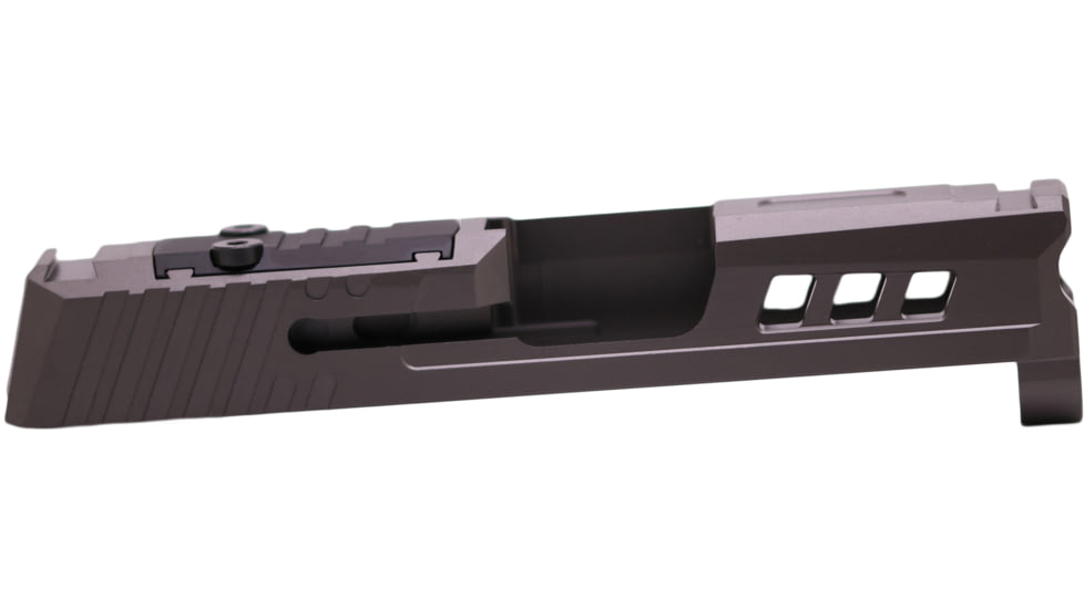 True Precision Sig P365 9mm Pistol Slide w/RMS Cut/Cover Plate, Stealth Grey, TP-P365S-A-RMS