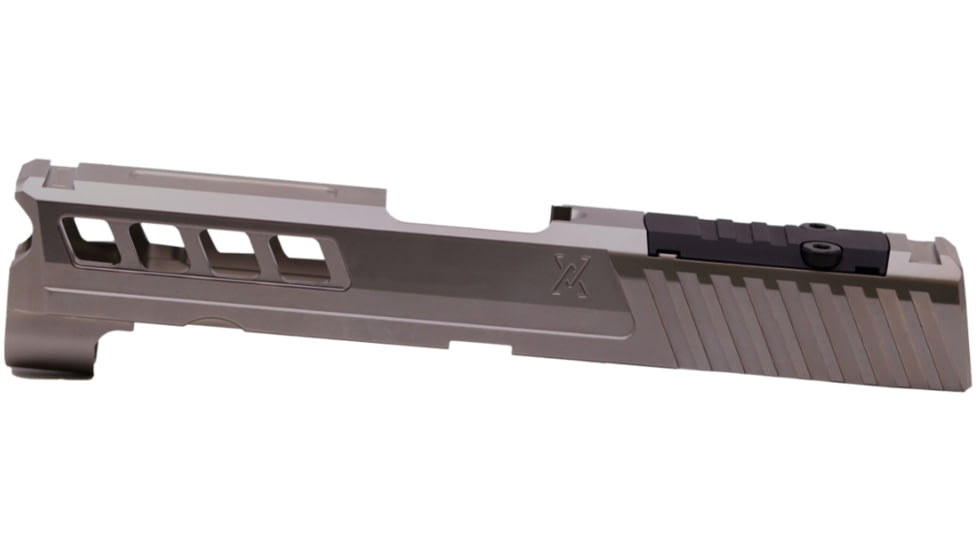 True Precision Axiom Springfield Hellcat 9mm Pistol Slide, RMS Cut &amp; Cover Plate, Stealth Grey, TP-SHCS-A-RMS