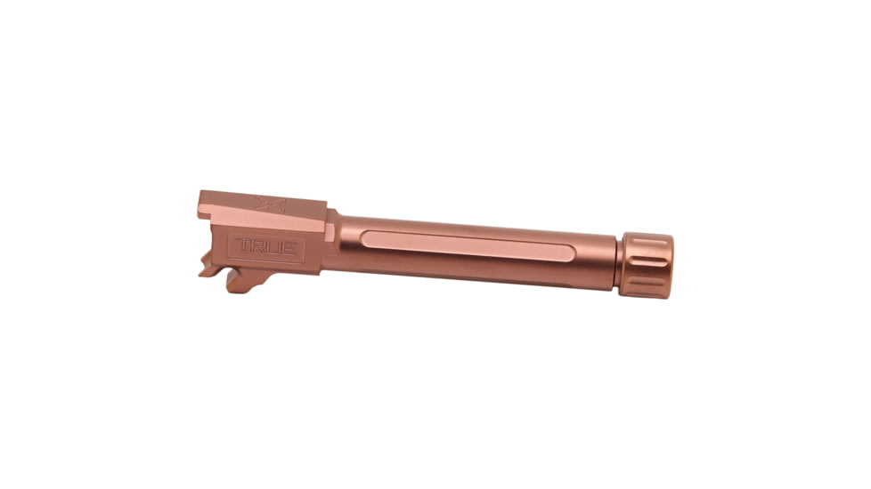 True Precision Pistol Barrel, 9MM, Fits P365 Fuse, TiCN Finish, Copper, Threaded Barrel, 1/2x28 Thread Pitch, TP-P365FB-XTC