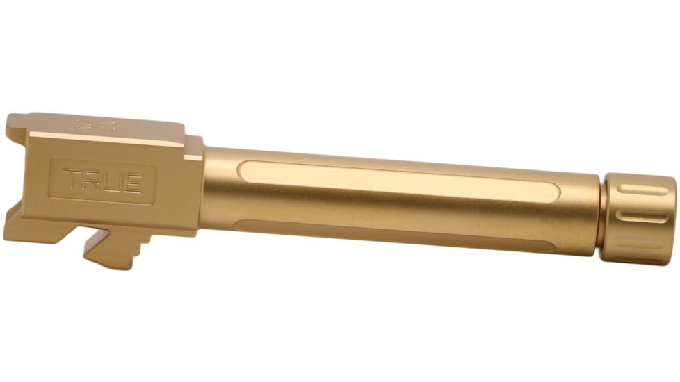 True Precision Glock 19 Threaded Barrel, 1/2x28, Gold TiN, TP-G19B-XTG