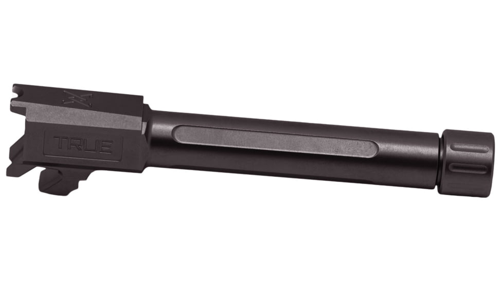 True Precision Hellcat Pro Threaded Pistol Barel, 9mm, 1/2x28, 416 Stainless Steel, Black DLC, Sub-compact, TP-SHCPB-XTBC