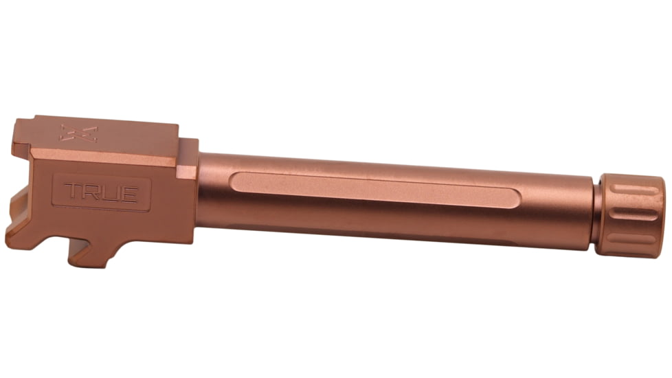 True Precision Match Grade Drop-In Threaded Barrel, CZ P10C, 9mm, 1-10 Twist, 1/2x28, 416R Stainless Steel, Copper, Sub-Compact, TP-P10CB-XTC