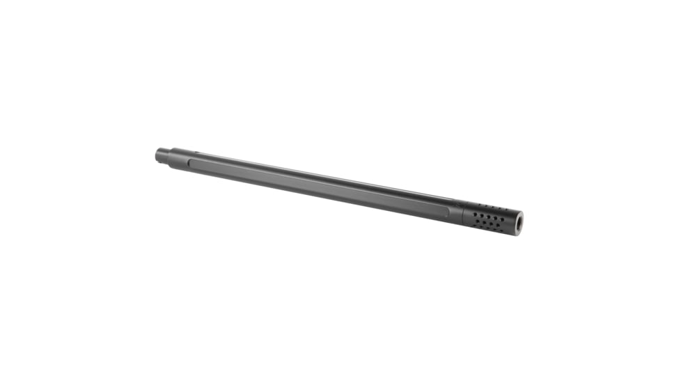 True Precision Rimfire Barrel, 22LR, Fluted, Bull Profile, Threaded, Multi-Port Compensator, Fits 10/22, Nitride Finish, Black