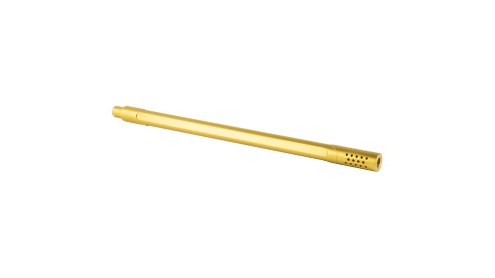 True Precision Rimfire Barrel, 22LR, Fluted, Bull Profile, Threaded, Multi-Port Compensator, Fits 10/22, Titanium Nitride Finish, Gold