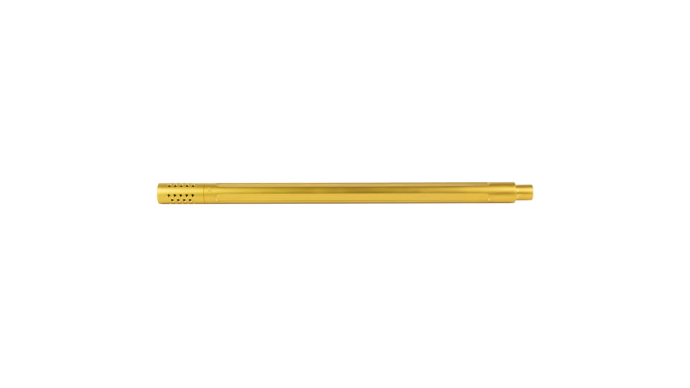 True Precision Rimfire Barrel, 22LR, Fluted, Bull Profile, Threaded, Multi-Port Compensator, Fits 10/22, Titanium Nitride Finish, Gold