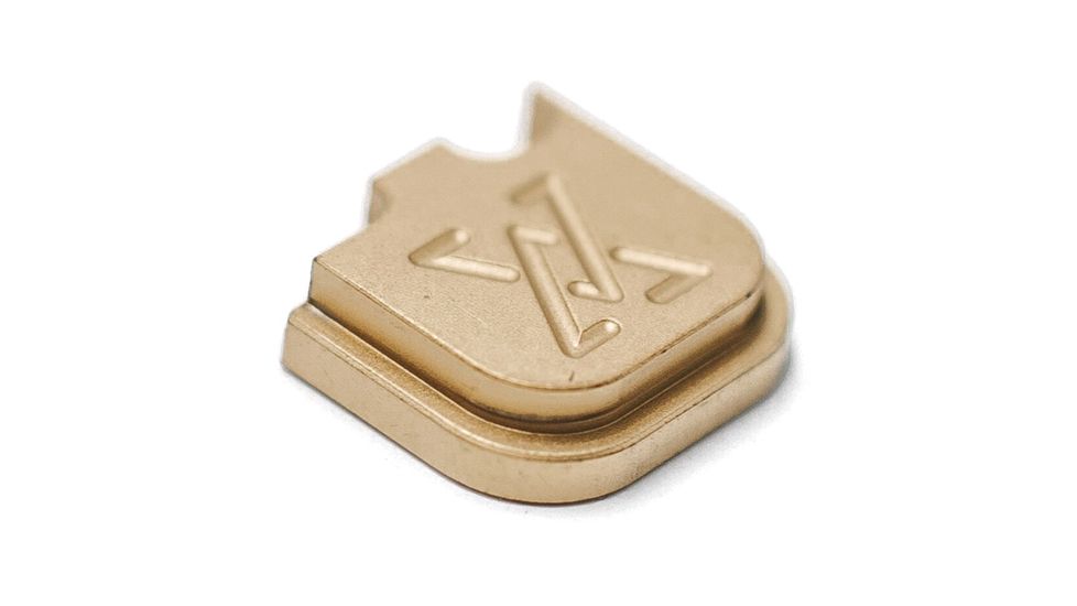 True Precision Slide Cover Backplate, Glock 43, Gold, TP-G43BPL-GL