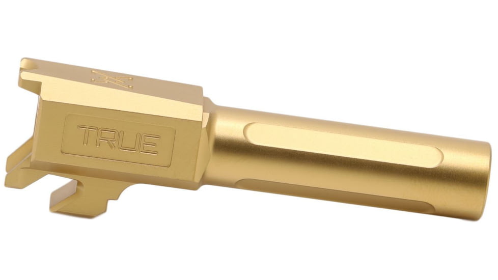 True Precision Springfield Hellcat Non-Threaded Barrel, 9mm, 1-10 Twist, 416R Stainless Steel, Gold TiN, TP-SHCB-XG