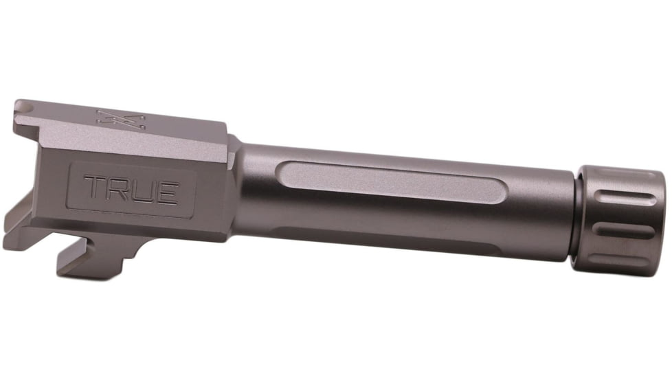 True Precision Springfield Hellcat Threaded Barrel, 9mm, 1-10 Twist, 416R Stainless Steel, Grey, TP-SHCB-XTA