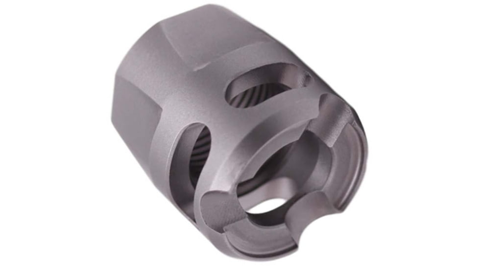 True Precision Y-Type Micro Compensator, 9 MM, 1/2x28 Threads, Stainless, TP-YMICRO-SS