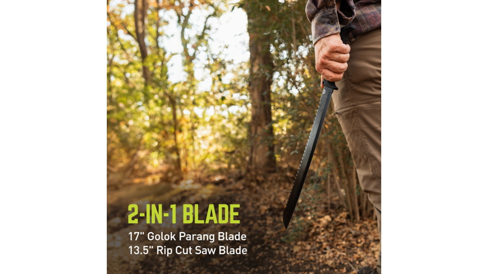 TRUE Sawback Machete 17in Fixed Blade Knife