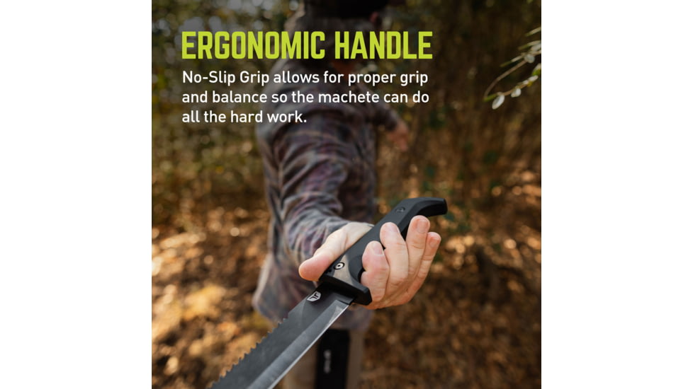 TRUE Sawback Machete 17in Fixed Blade Knife