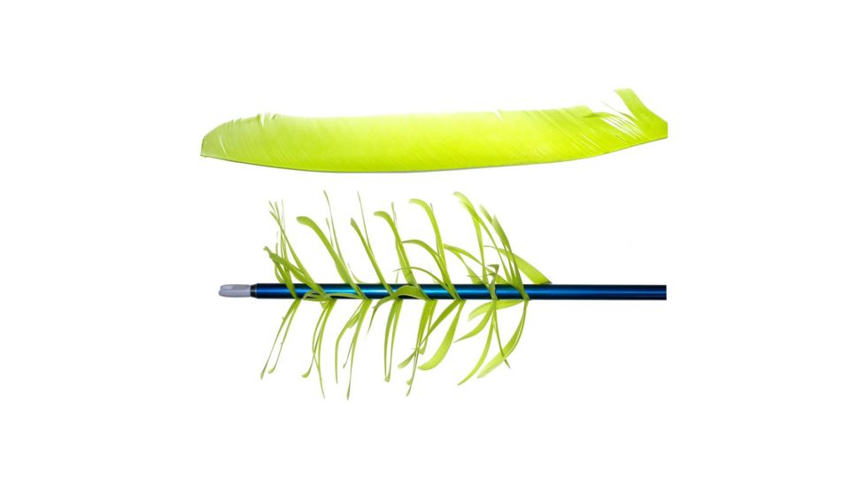 Trueflight Spiral Wrap Flu-Flu, Feathers Chartreuse RW 100 pk. 17013