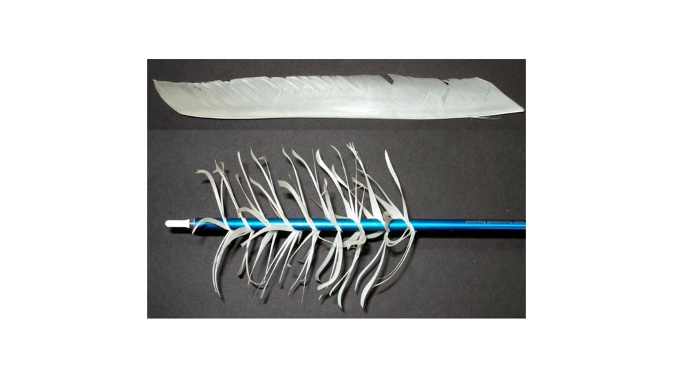 Trueflight Spiral Wrap Flu-Flu, Feathers RW White 100 pk. 17001