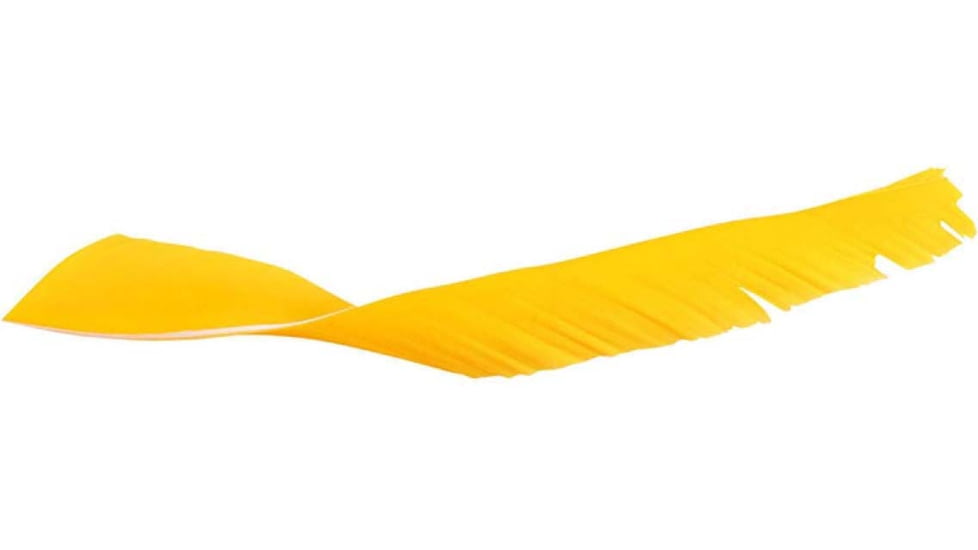Trueflight Trueflight Spiral Wrap Flu-Flu Feathers, Yellow Rw 100 Pack