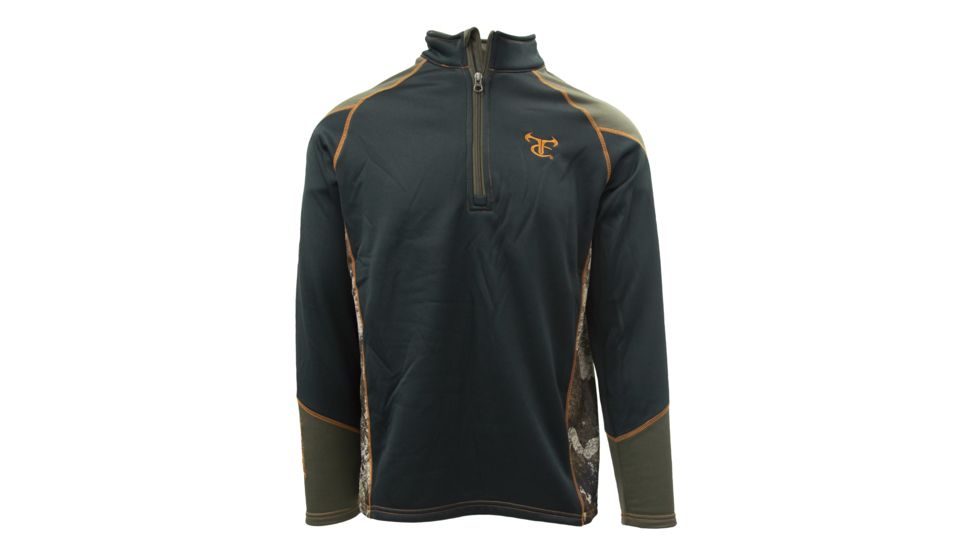 TrueTimber TTC Logo Left Chest Performance Fleece 1/4 Zip - Mens, Strata, Medium, 0397-M