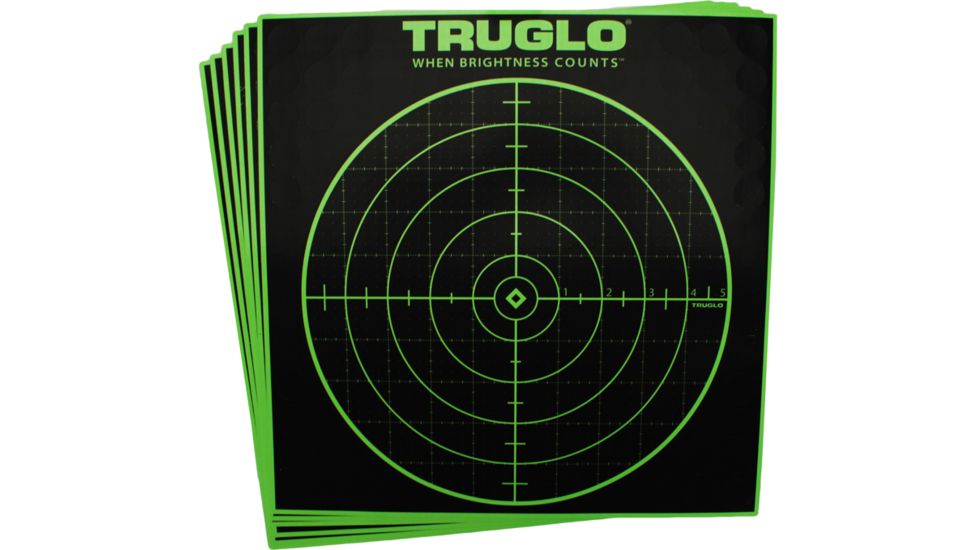 TruGlo 100 Yard Target, 12in. x 12in., 6 Pack, TG-TG10A6