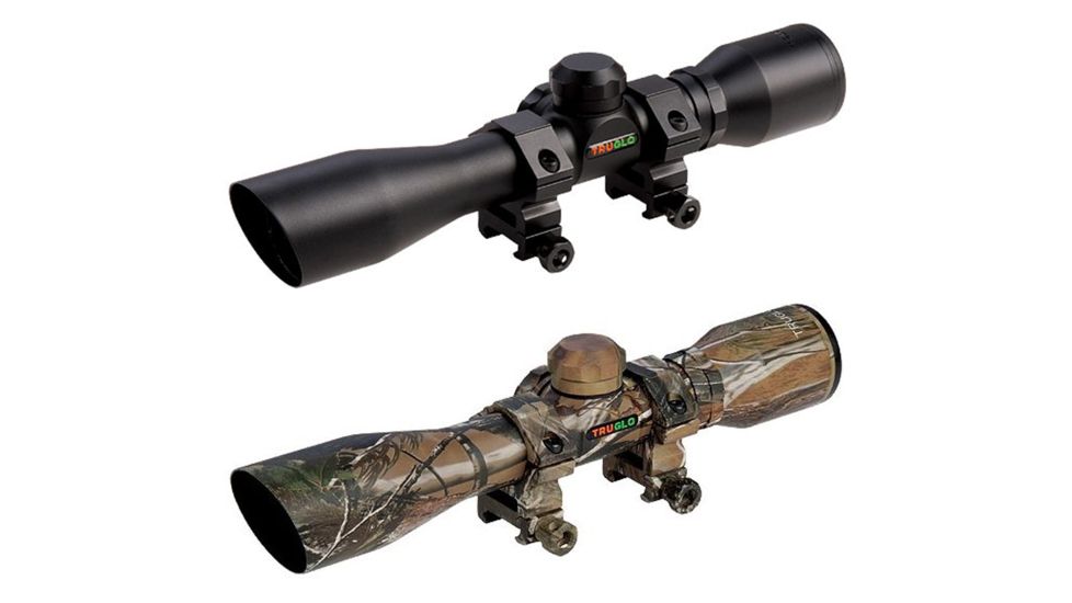 TruGlo 4x32 Crossbow Rifle Scope with Rings TG8504B3 - TG8504C3
