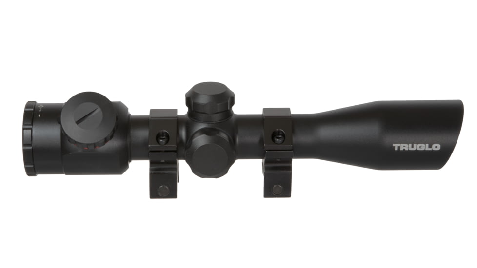 TruGlo 4x32 Rangefinding/Trajectory Compensating Crossbow Scope w/ Rings, Black TG8504B3