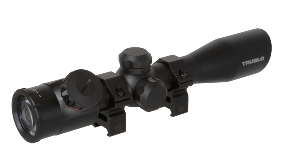 TruGlo 4x32 Rangefinding/Trajectory Compensating Crossbow Scope w/ Rings, Black TG8504B3