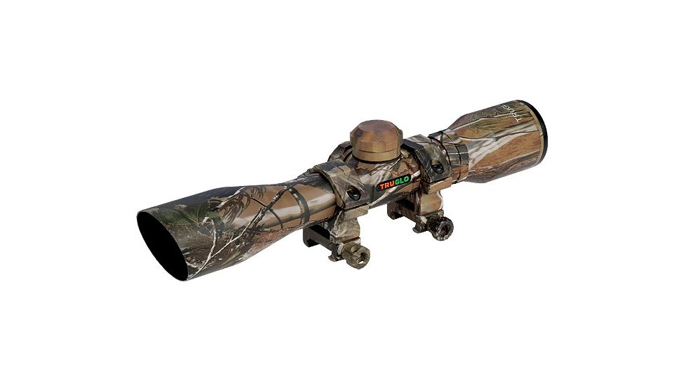 TruGlo 4x32mm Shotgun Scope with Weaver Style Rings, Camo, TG-TG8504CD