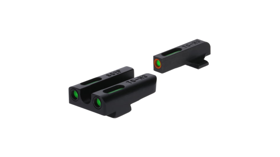 TruGlo Brite-Site TFX Pro Sight Set For FNH FNP-45/FNX-45, Green Rear, Green With Orange Focus Lock Front Sight, TG-TG13FN3PC