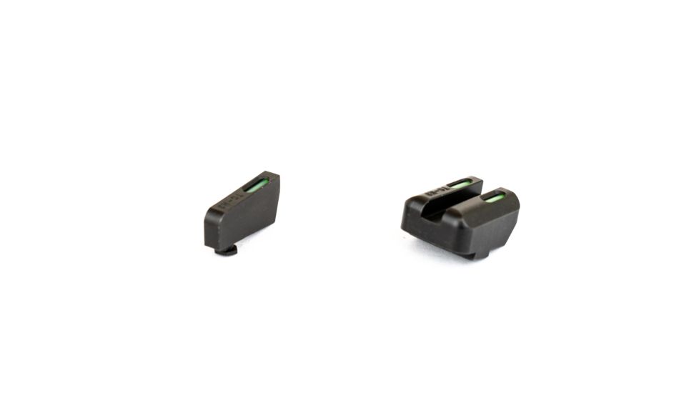 TruGlo Brite-Site TFX Sights For Glock 17/17L/19/22/23/24/26/27/33/34/35/38/39, Green Rear/Green With Focus Lock Front, Suppressor Height, TG-TG13GL4A