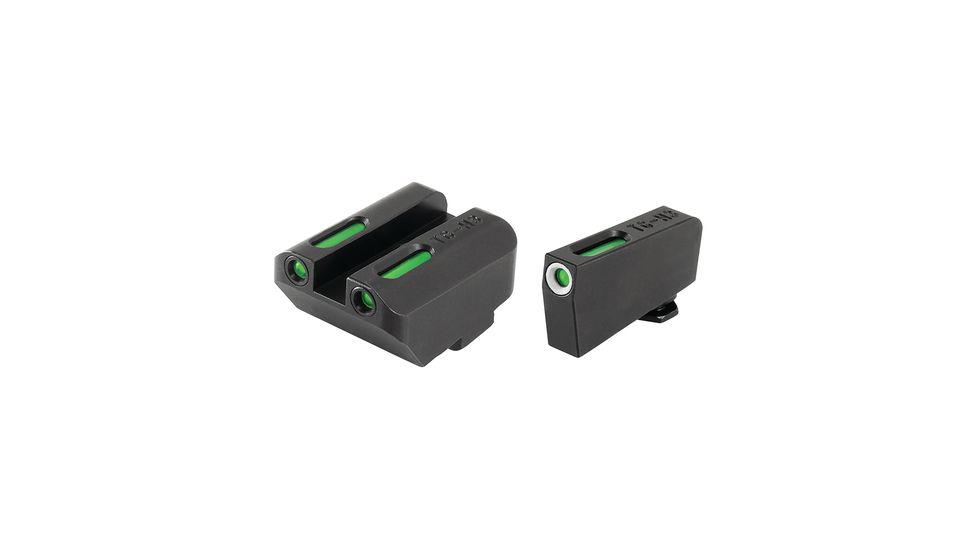 TruGlo Brite-Site TFX Sights For Glock 17/17L/19/22/23/24/26/27/33/34/35/38/39, Green Rear/Green With Focus Lock Front, Suppressor Height, TG-TG13GL4A