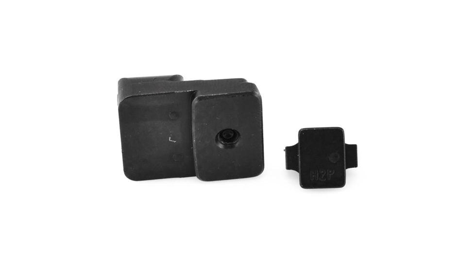 TruGlo Brite Site Tritium Pro Front/Rear Green Night Sight Set for HK VP9/VP40/P30/HK45, 3-Dot Configuration Front, White Focus Lock Ring, Steel, Black, TG-TG231H1W