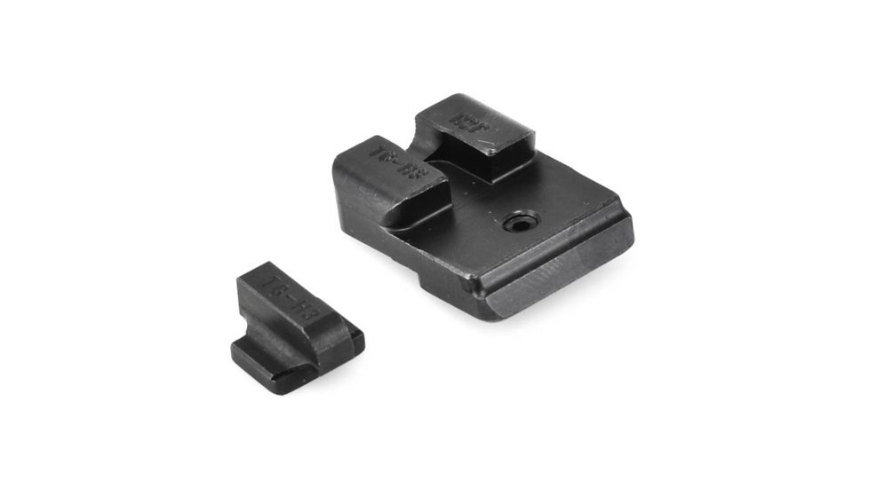 TruGlo Brite Site Tritium Pro Front/Rear Green Night Sight Set for HK VP9/VP40/P30/HK45, 3-Dot Configuration Front, White Focus Lock Ring, Steel, Black, TG-TG231H1W
