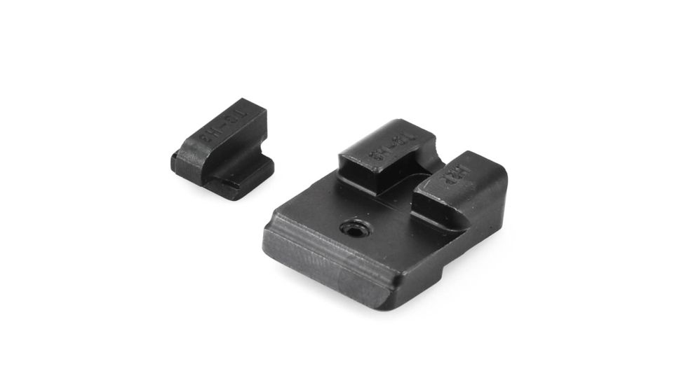 TruGlo Brite Site Tritium Pro Front/Rear Green Night Sight Set for HK VP9/VP40/P30/HK45, 3-Dot Configuration Front, White Focus Lock Ring, Steel, Black, TG-TG231H1W