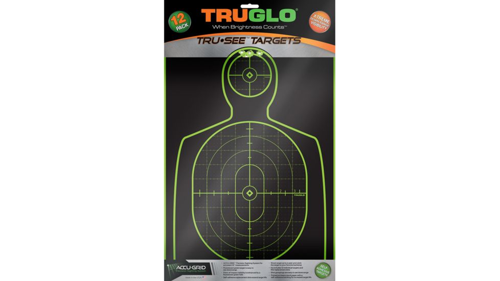 TruGlo Handgun Target 12x18in., 12 Pack, TG-TG13A12