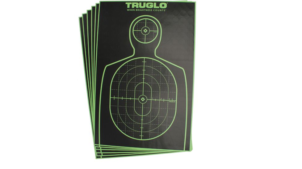 TruGlo Handgun Target 12x18in., 6 Pack, TG-TG13A6
