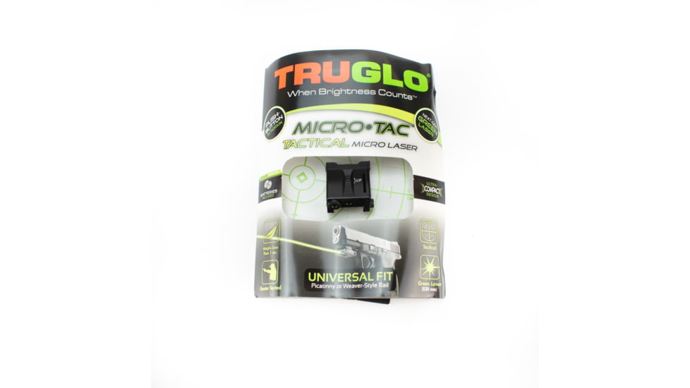 USED TruGlo Micro-Tac Micro-Tac Tactical Green Laser, Weaver/Picatinny Mount, Blk, TG-TG7630G, EDEMO10, Used, Condition Like New, Open Box