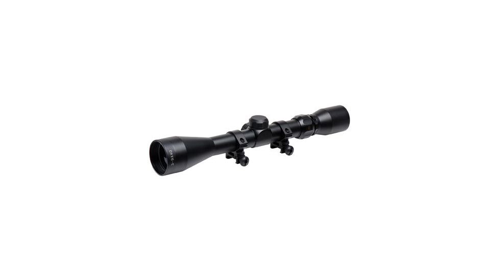 TruGlo TruShot 3-9x40mm Rifle Scope, Duplex Reticle, Matte, Weaver Style Rings, TG-TG853940B