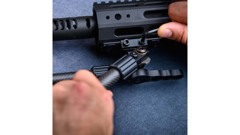 TruGlo Tac Pod Carbon Pro Bipod, M-LOK, Key-Mod, 9-13 Height, Black, TG-TG8905L