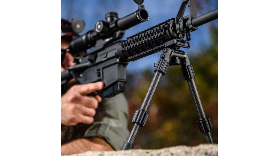 TruGlo Tac Pod Carbon Pro Bipod, M-LOK, Key-Mod, 9-13 Height, Black, TG-TG8905L