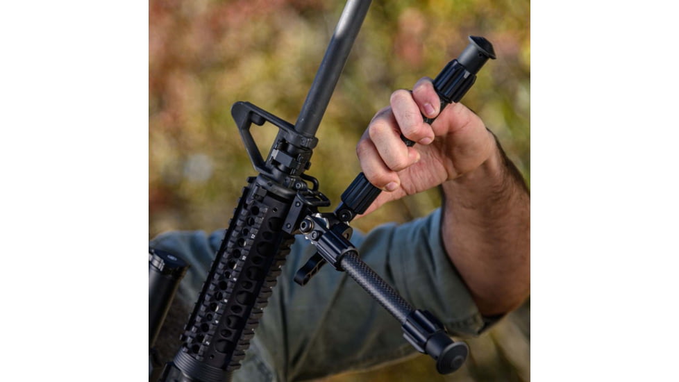 TruGlo Tac Pod Carbon Pro Bipod, M-LOK, Key-Mod, 9-13 Height, Black, TG-TG8905L