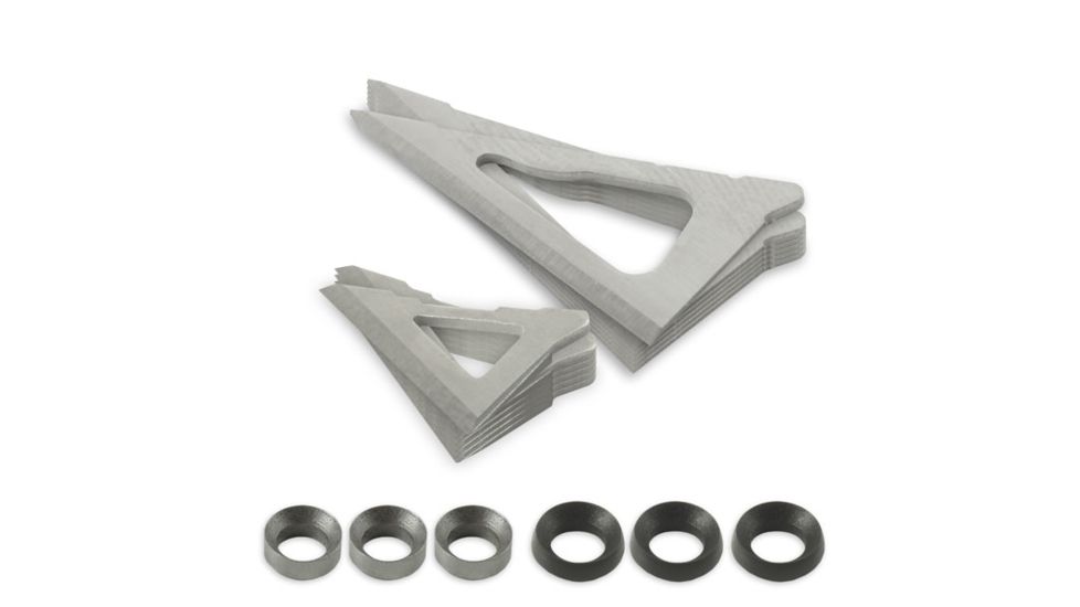 TruGlo Titanium X Broadhead Fixed Replacment Blades, 4 Blade, 3 pk, Silver 75989