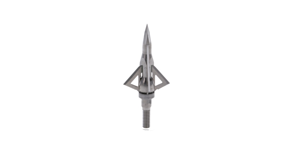 TruGlo Titanium X Fixed Broadhead, 100 Grain, 4 Blade, 3 pk, Silver, TG3204AV