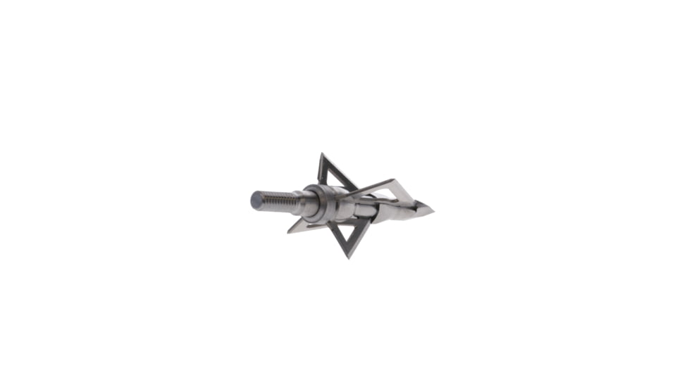 TruGlo Titanium X Fixed Broadhead, 100 Grain, 4 Blade, 3 pk, Silver, TG3204AV
