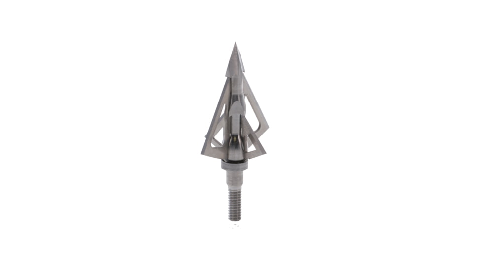 TruGlo Titanium X Fixed Broadhead, 100 Grain, 4 Blade, 3 pk, Silver, TG3204AV